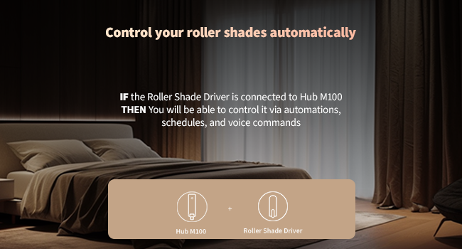 configure M100 to control your roller shades