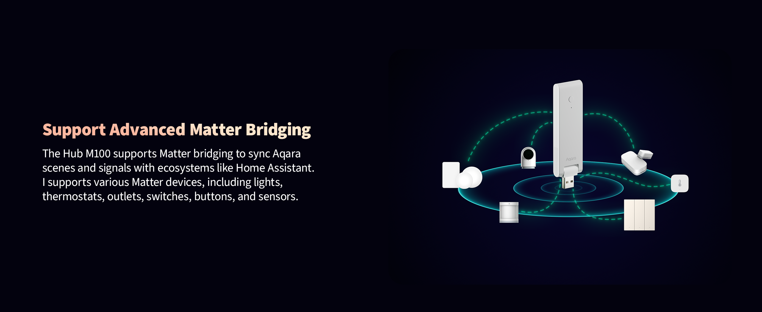 Aqara Hub M100 supports Matter bridging