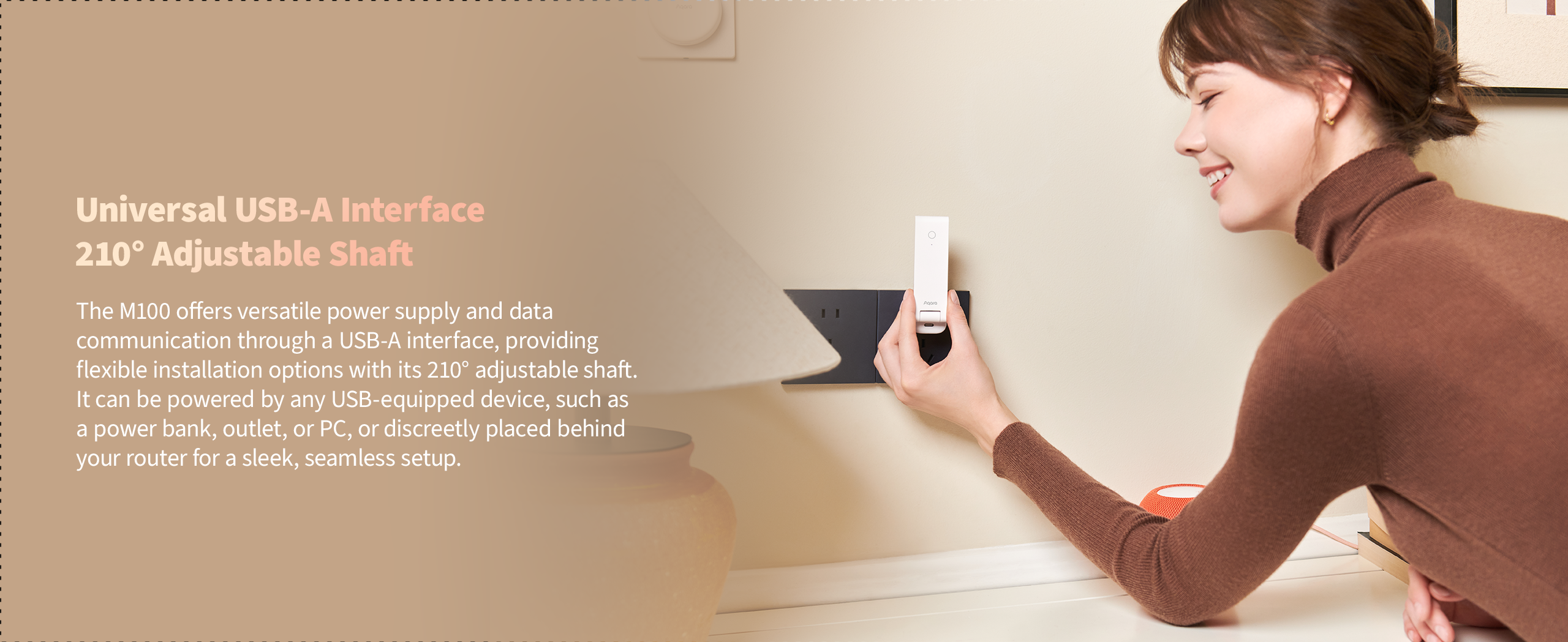 Aqara Hub M100 offers versatile power supply