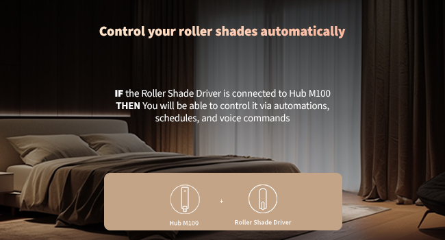 configure M100 to control your roller shades